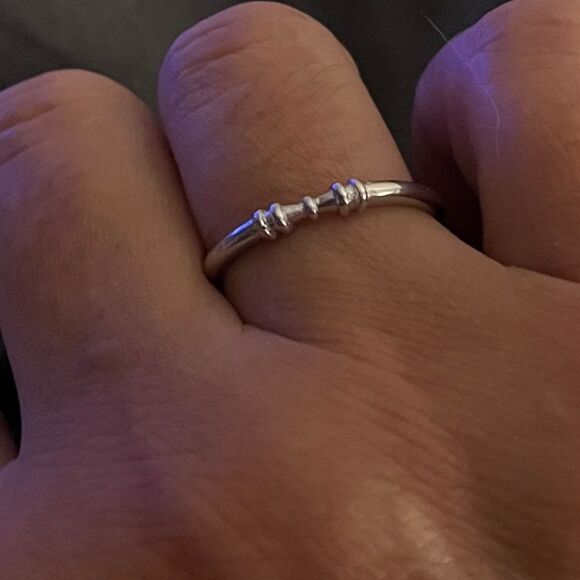 The Thin Beauty Ring adjustable in 925 silver - Picture 7 of 9